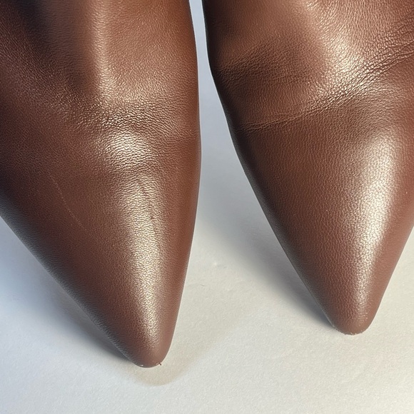 Saks Fifth Avenue Tayna Brownie leather upper On Ankle Boots NWT Size 9 - Picture 10 of 15